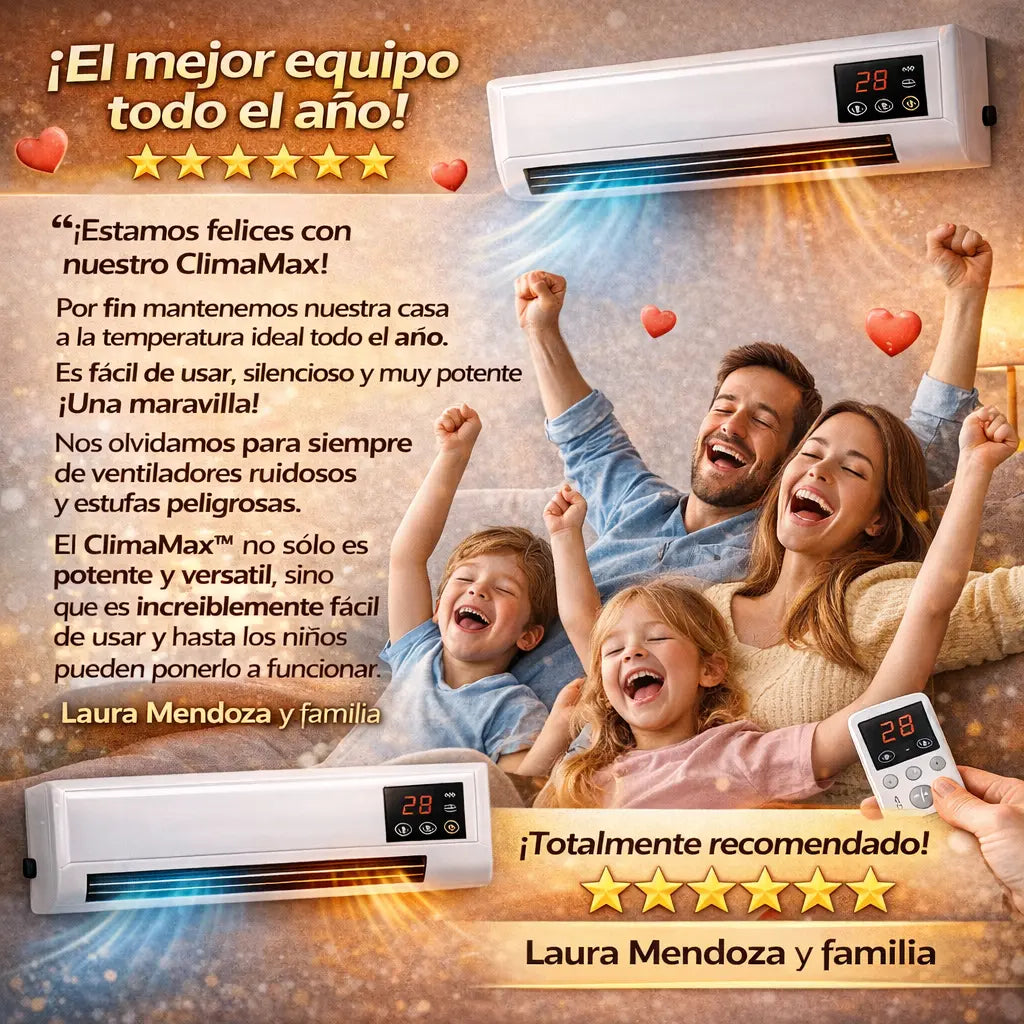 ClimaMax™ 2 en 1 – Frío ❄️ y Calor 🔥 Sin instalación | Bajo consumo | La temperatura perfecta, todo el año.