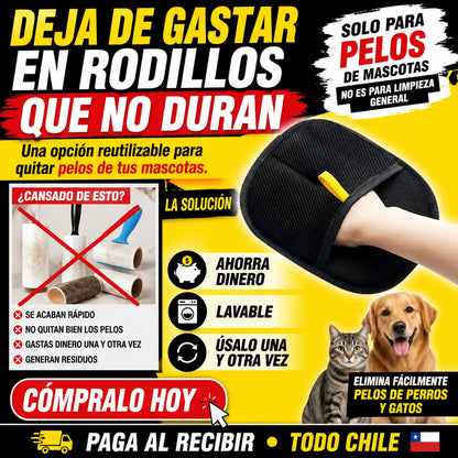 Guante Removedor de Pelo 2 en 1 - Negro TUS MASCOTAS MERECEN MOMENTOS INOLVIDABLES