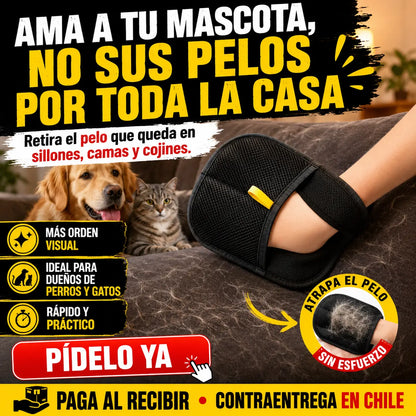 Guante Removedor de Pelo 2 en 1 - Negro TUS MASCOTAS MERECEN MOMENTOS INOLVIDABLES