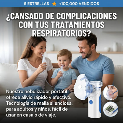 Nebulizador Portátil Niños/Adultos/ POR UNOS PULMONES MAS FUERTES.